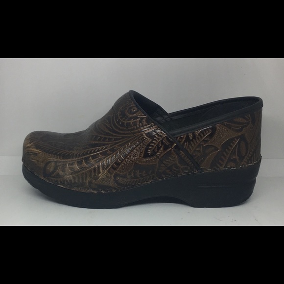 Dansko Brown Leather Work Clogs Women’s 38 / 7.5-8 - Picture 4 of 8